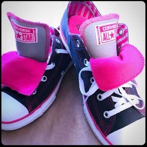 Converse double tongue low top sz 7.5 women's